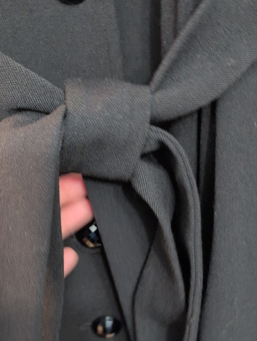 Betsey Johnson Black Coat with Crochet Ruffles - Picture 14 of 16